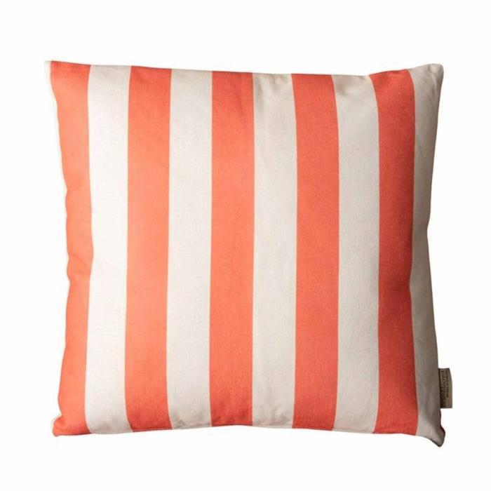 Bramblecrest Burnt Orange Stripe Square Scatter Cushion 1