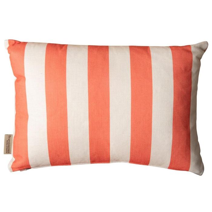 Bramblecrest Burnt Orange Stripe Rectangle Scatter Cushion 1