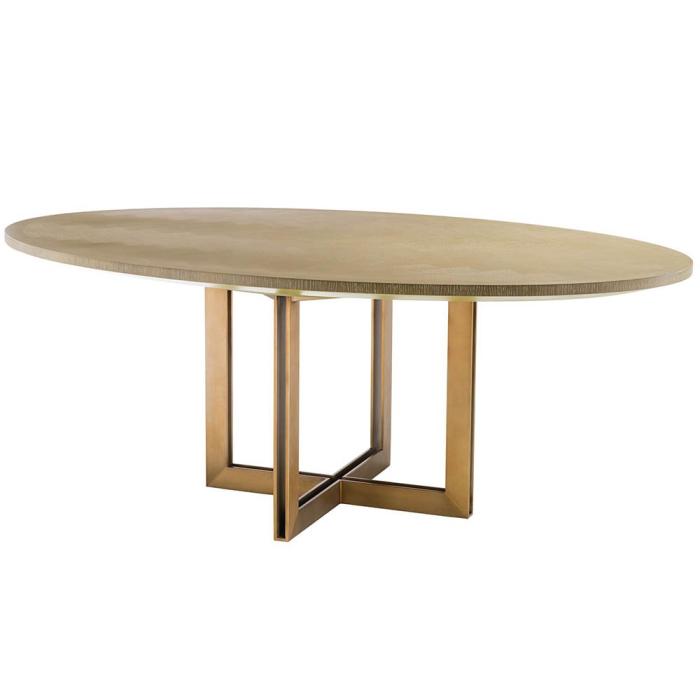 Eichholtz Dining Table Melchior oval washed oak veneer 1