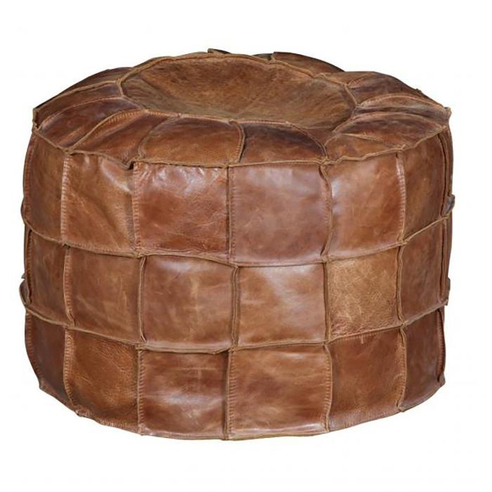 Vintage Sofa Company Drum Bean Bag in Leather 1