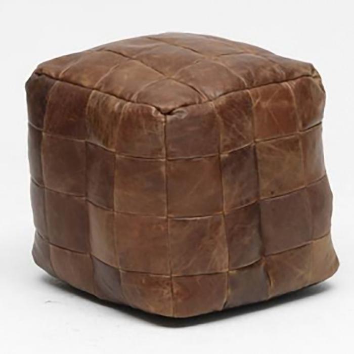 Vintage Sofa Company Cube Bean Bag in Leather 1