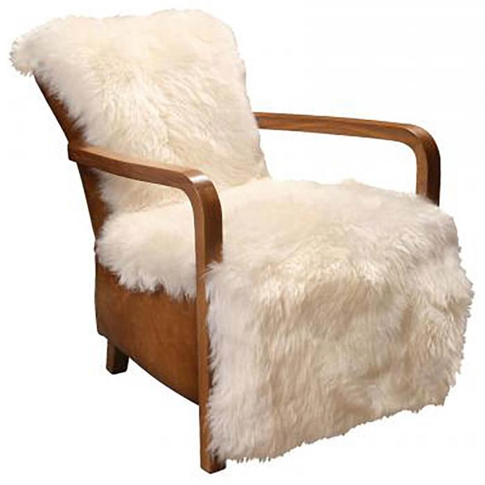 Vintage Sofa Company Shaun Lambswool Chair in White 1