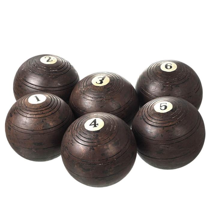 Parlane Bowls Set of 6 Wood Distressed Diameter 14cm 1