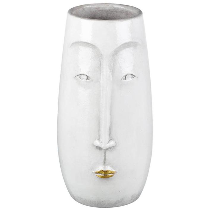 Parlane Vase Lippy White/Gold - L 1