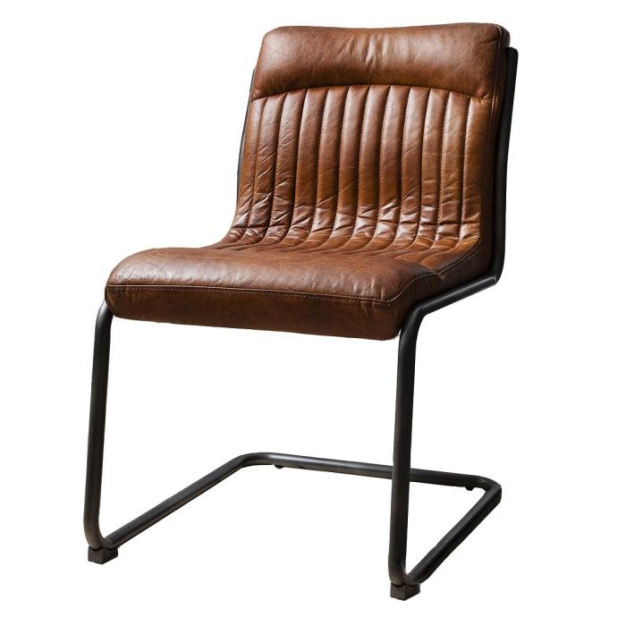 Cucuta Dining Chair in Brown Leather 1