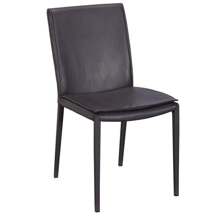 Pavilion Chic Dining Chair Ralph Upholstered in PU Leather - Grey 1