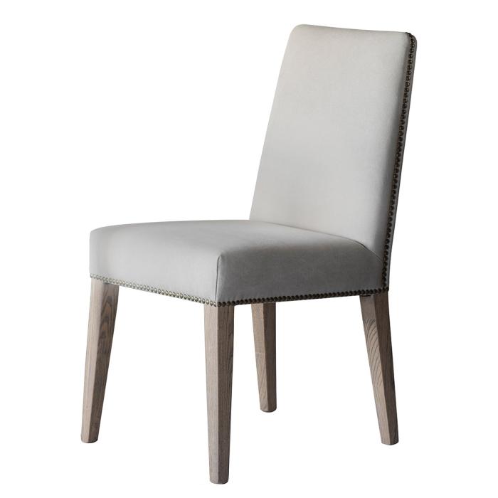 Pavilion Chic Dining Chair Dallas in Cement Linen Set of 2 1