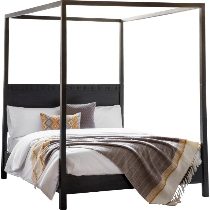 Pavilion Chic 5ft Burnsall Four Poster Bed in Black 1
