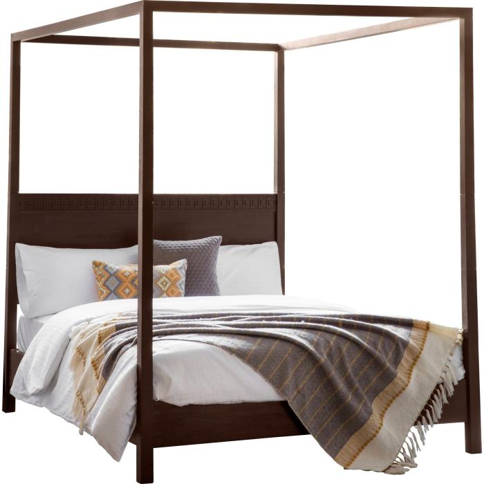 Pavilion Chic 5ft Burnsall Four Poster Bed in Brown 1