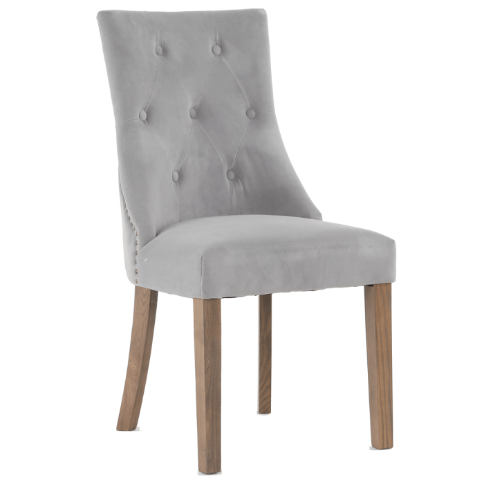 Manchester Slate Grey Velvet Dining Chair 1