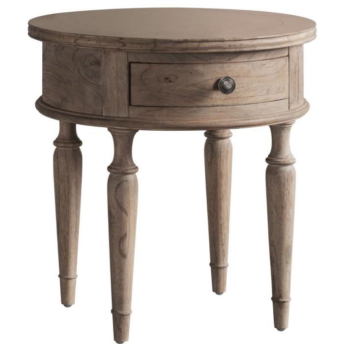 Cotswold Round Side Table with Drawer 1