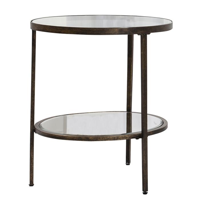 Pavilion Chic Side Table Pierre in Aged Bronze 1