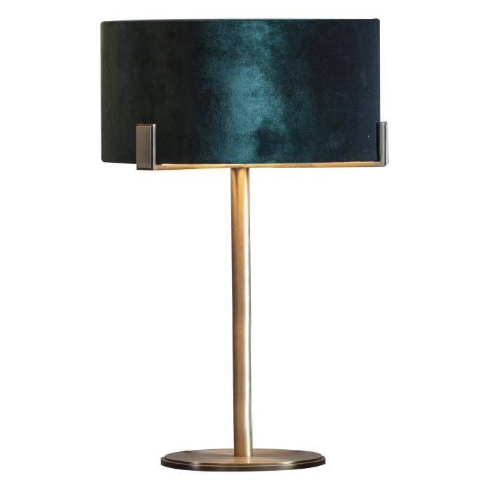 Pavilion Chic Table Lamp Storm with Emerald Shade 1