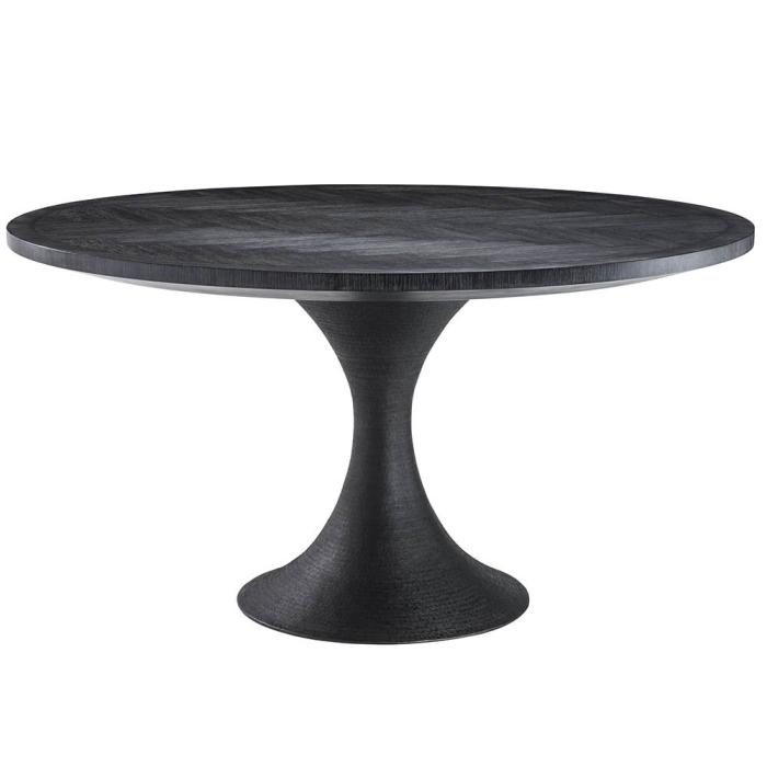 Eichholtz Round Dining Table Melchior in Charcoal 1