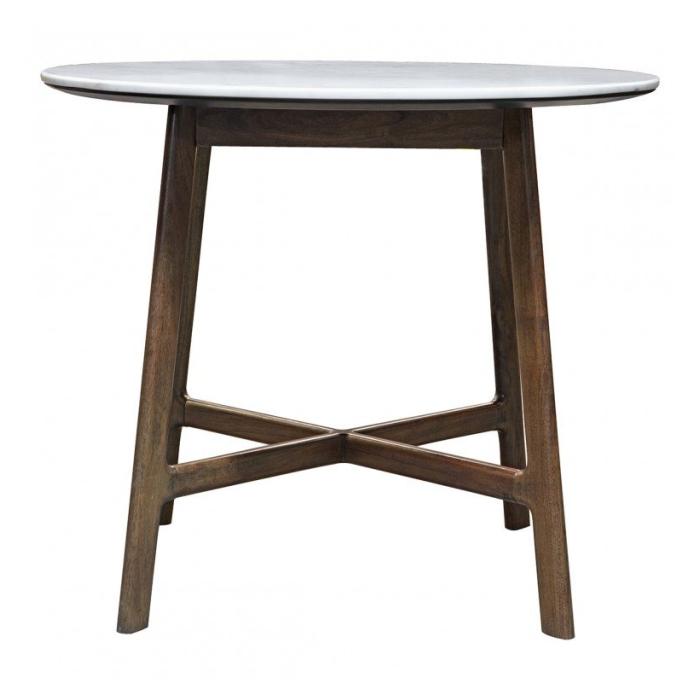 Pavilion Chic Round Dining Table Plaza with Marble Top 2