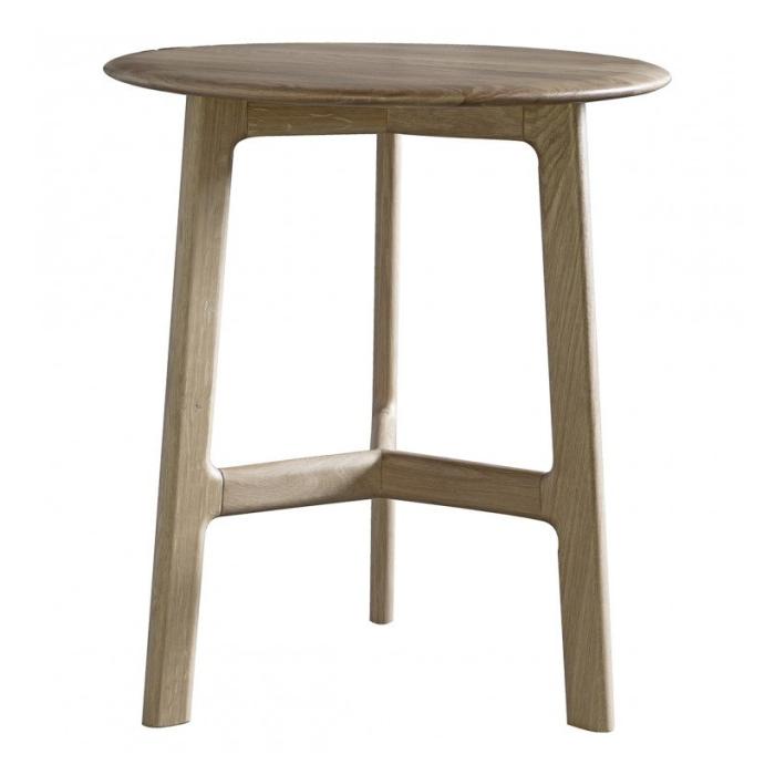 Pavilion Chic Round Side Table Andover in Oak 1