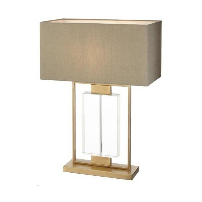 RV Astley Table Lamp Ryston Brass & Crystal 1