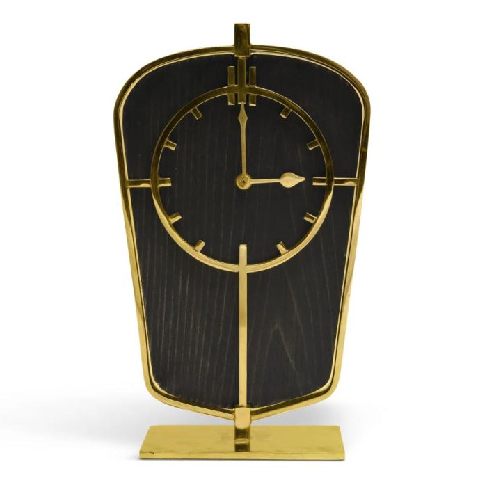Authentic Models Art Deco Gold Desk Clock 1