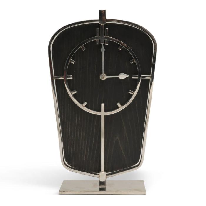 Authentic Models Art Deco Silver Desk Clock 1