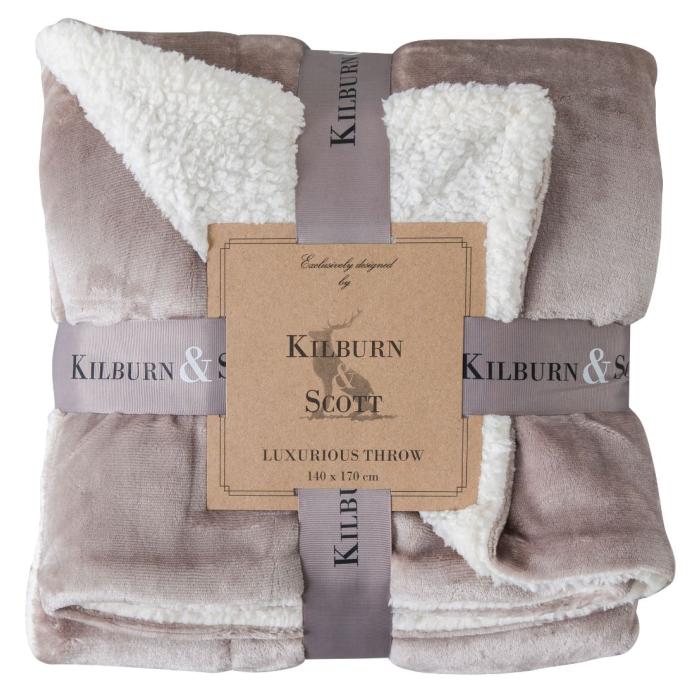 Pavilion Chic Sterling Sherpa Throw Neutral 140x170cm 1