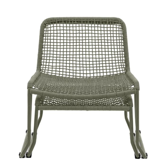 Pavilion Chic Soraya Outdoor Lounge Chair with Footstool Green 1