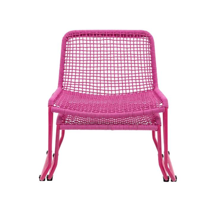 Pavilion Chic Soraya Outdoor Lounge Chair with Footstool Pink 1
