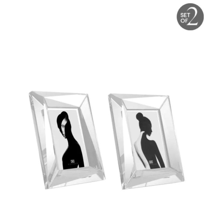 Eichholtz Picture Frame Obliquity S set of 2 Clear Crystal Glass 1