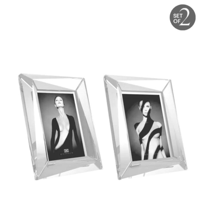 Eichholtz Picture Frame Obliquity L set of 2 Clear Crystal Glass 1