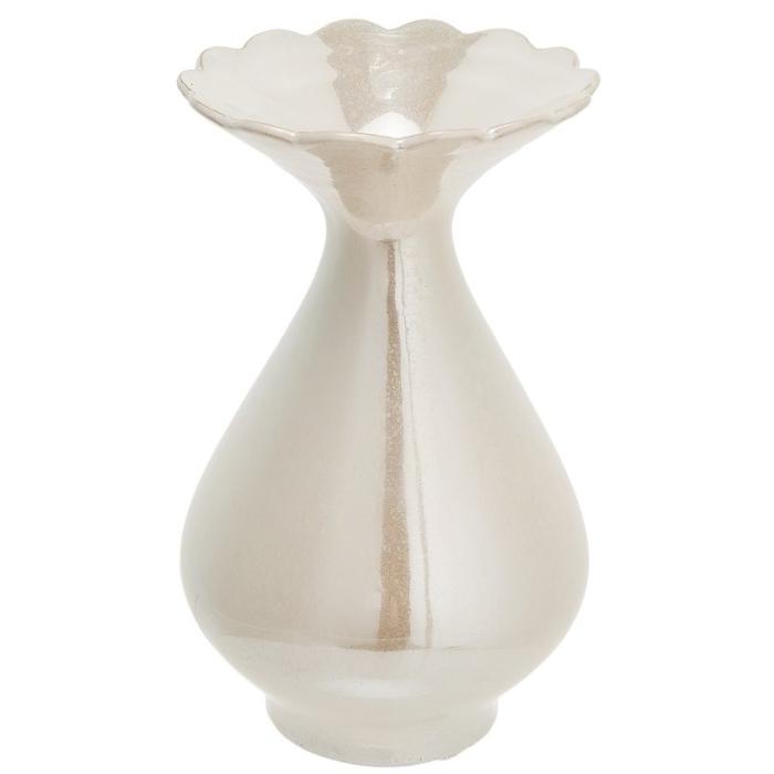 SIA Pale Oyster Vase 'claudine' Height 21cm 1