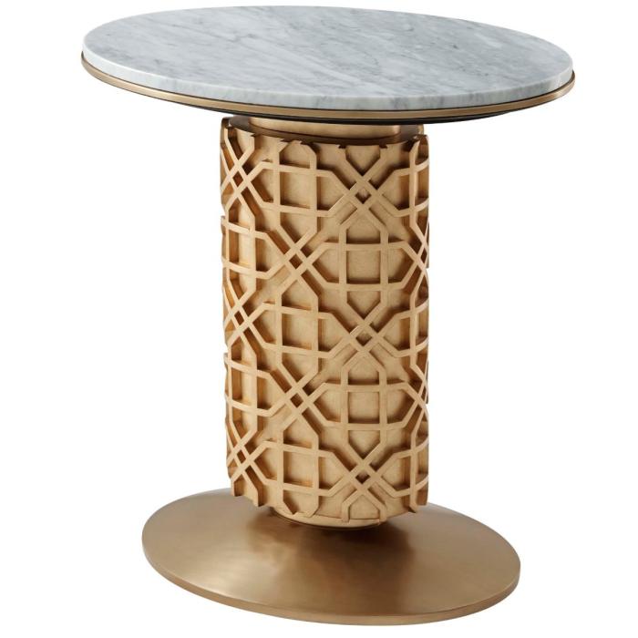 Theodore Alexander Colter Side Table Colter in Marble 1
