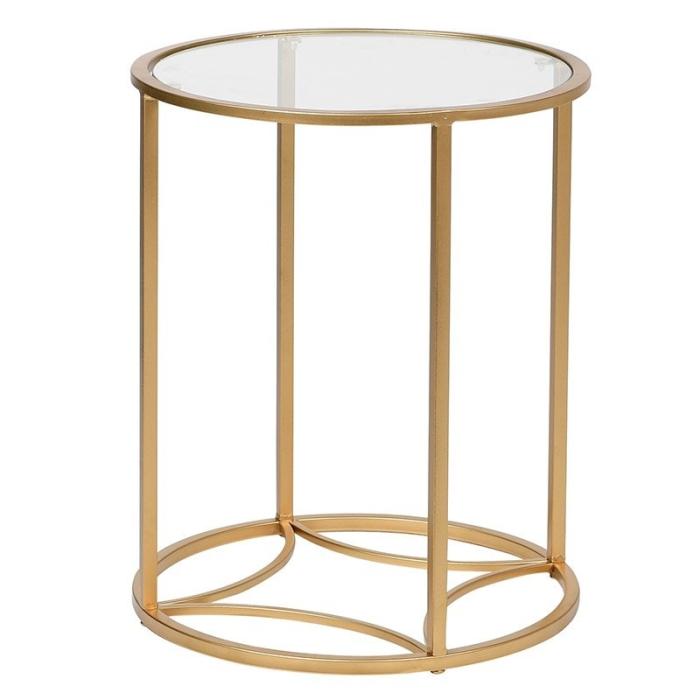 Wells Gold Round Side Table 2