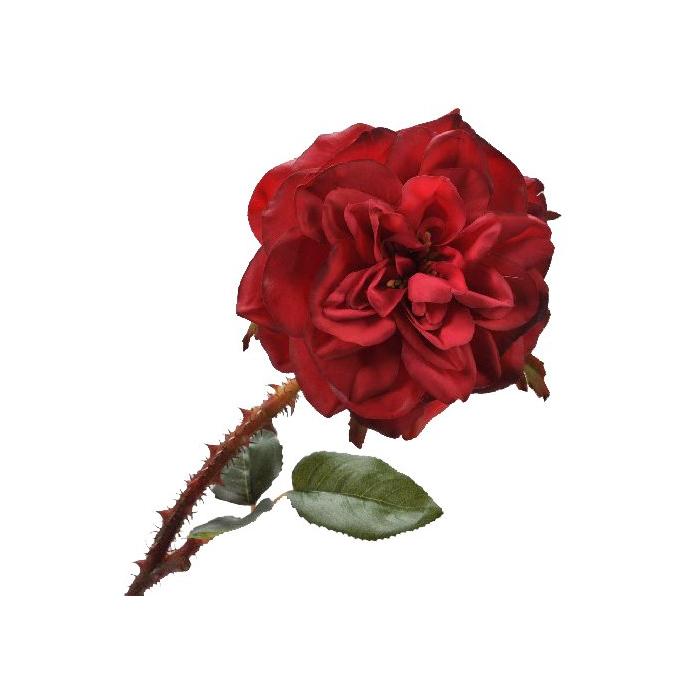 Silk-ka Artificial Rose Spray Red H50cm 1