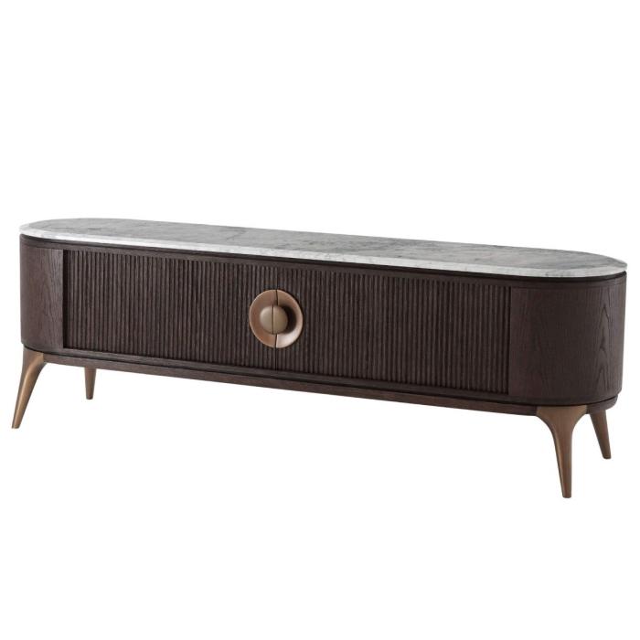 Theodore Alexander Arena Marble Media Cabinet in Cigar Club 1