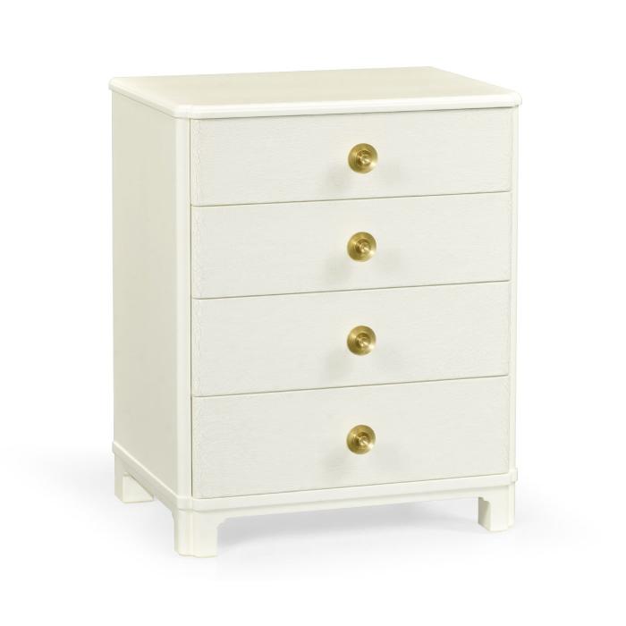 Jonathan Charles Small Chest of Four Drawers Crackle Ceramic Lacquer 8