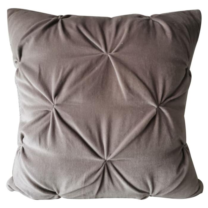 Cosy Neutral Velvet Cushion 1