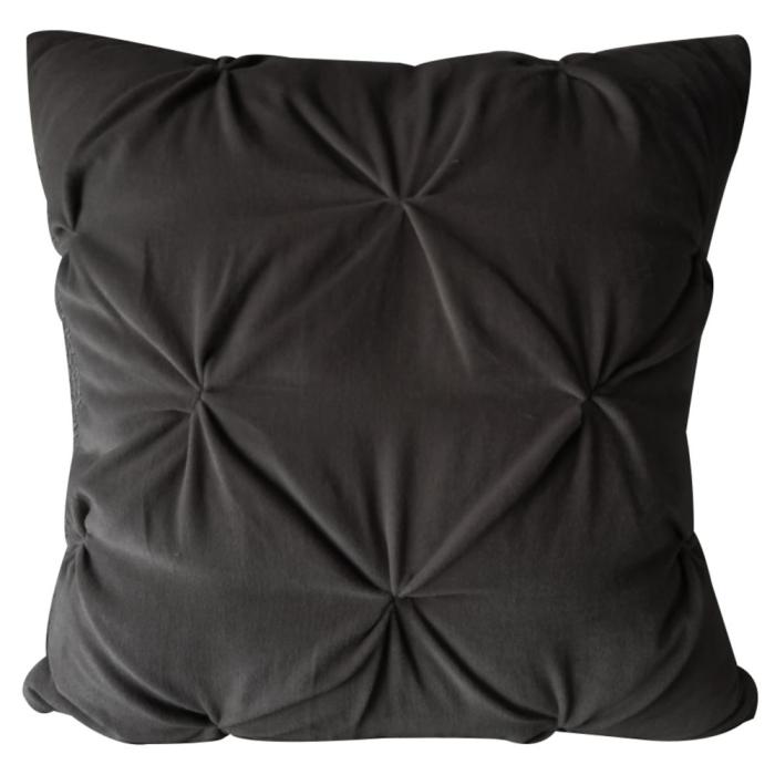 Cosy Charcoal Grey Velvet Cushion 1