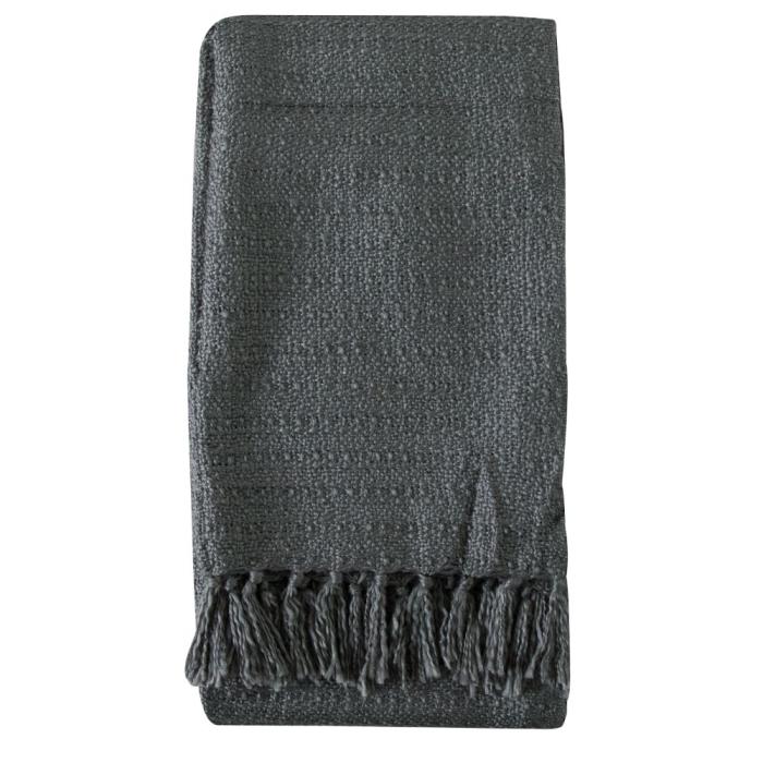 London Acrylic Knitted Throw in Grey 1