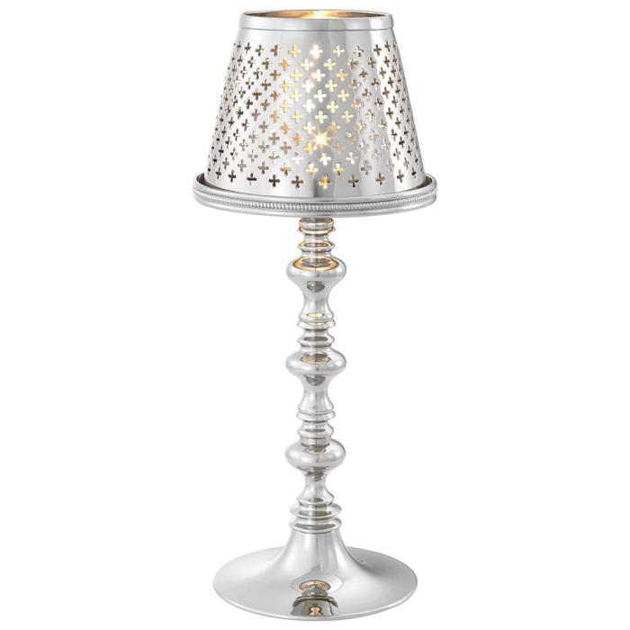 Eichholtz Evreux Tea Light Lamp in Silver Nickel 1