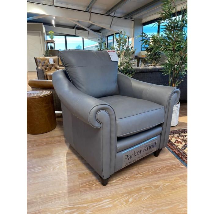 Clearance Parker Knoll Ashbourne Chair with Power Footrest in Como Slate Leather 1