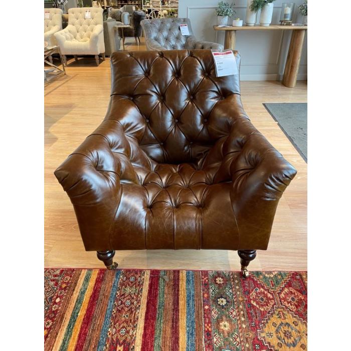 Clearance Tetrad Heritage Yale Chair in Galveston Bark Leather 3