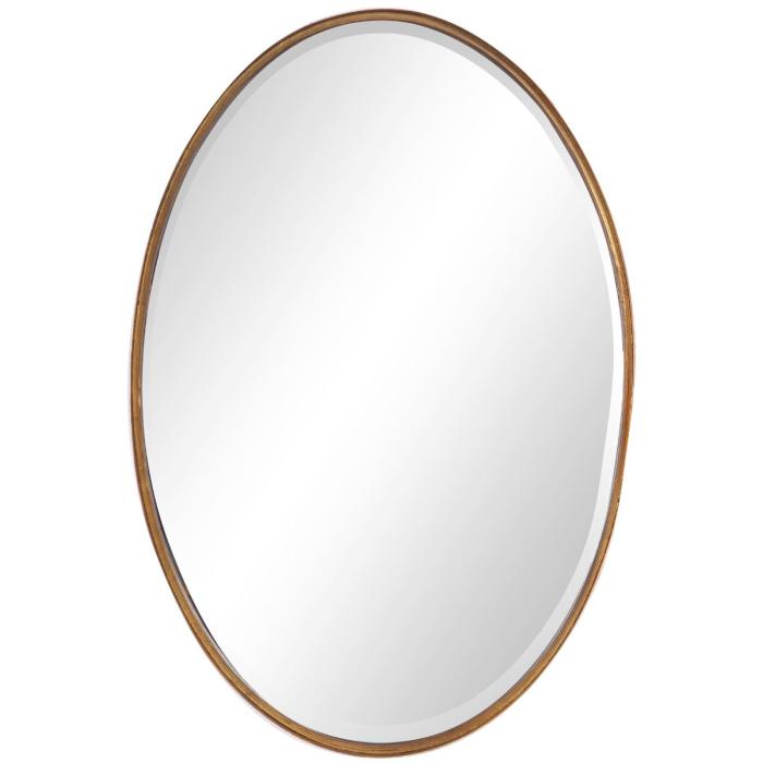 Radiance Oval Mirror Gold Leaf 1
