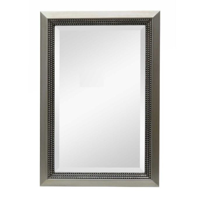 Radiance Beaded Lines Mirror Brushed Silver  1