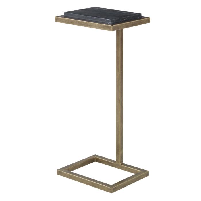 Radiance Served Accent Table Marble & Brushed Gold 1