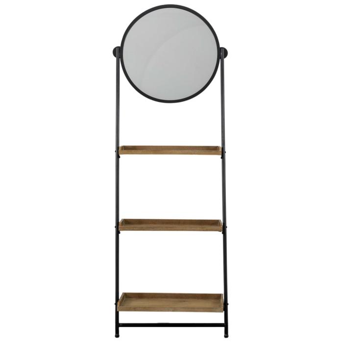 Miserden Leaner Ladder Shelf with Mirror 1