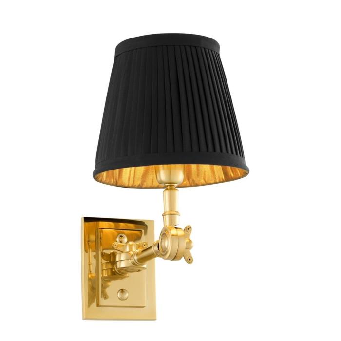 Wentworth Wall Light with Shade Gold & Black 1