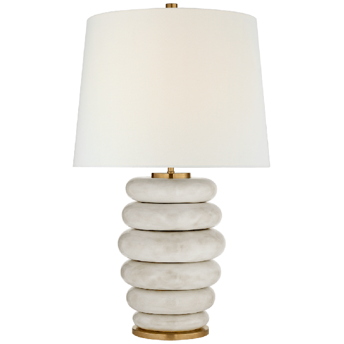 Visual Comfort & Co Phoebe Stacked Table Lamp | Antique White 1
