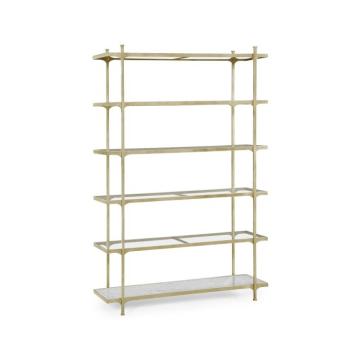 Clearance Jonathan Charles Wide Etagere Contemporary Six-tier -Silver