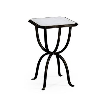 Octagonal Side Table Horseshoe - Bronze