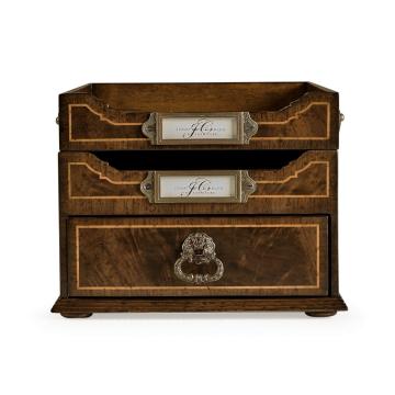 Letter Tray Victorian with Drawer - American Walnut