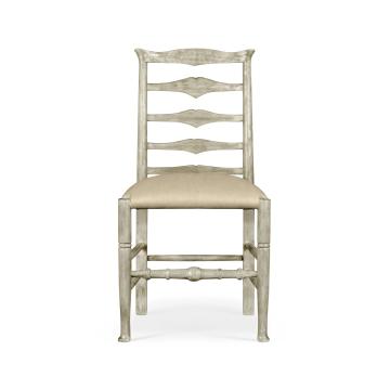 Casual Ladder Back Side Chair in Mazo - Rustic Grey